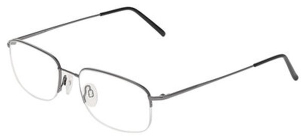 Flexon 606 Eyeglasses Men's Semi Rim Rectangle Shape