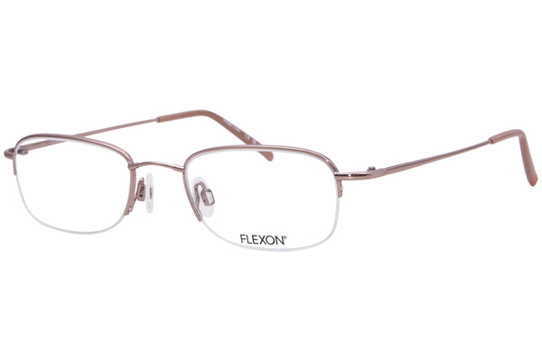 Flexon 607 Eyeglasses Men's Semi Rim Rectangle Shape