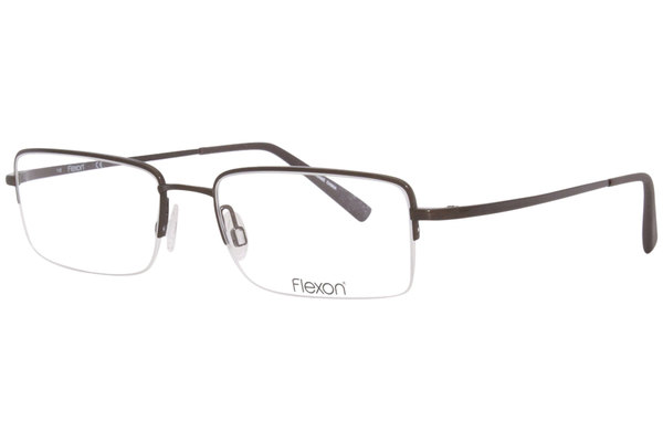  Flexon Davisson 600 Eyeglasses Men's Semi Rim Rectangular Optical Frame 