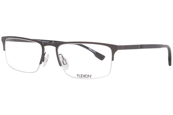 Flexon E1016 Eyeglasses Men's Semi Rim Rectangular Optical Frame