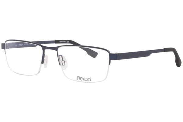  Flexon E1037 Eyeglasses Men's Semi Rim Rectangular Optical Frame 