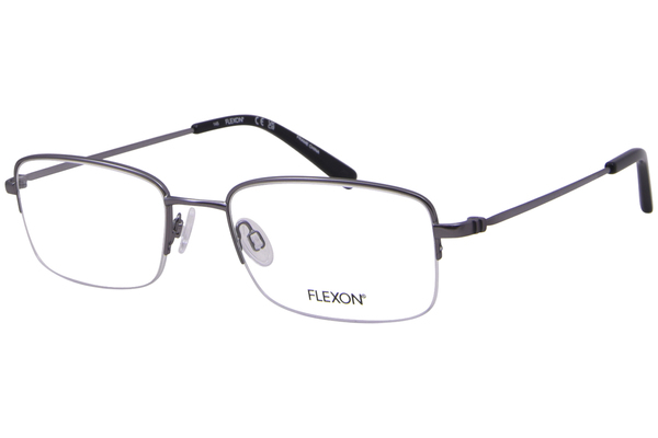 Flexon H6056 Eyeglasses Men's Semi Rim Rectangle Shape