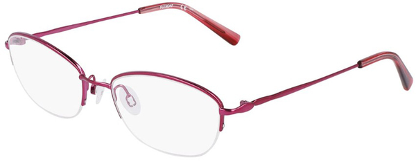 Flexon W3041 Eyeglasses Women's Semi Rim Oval Shape