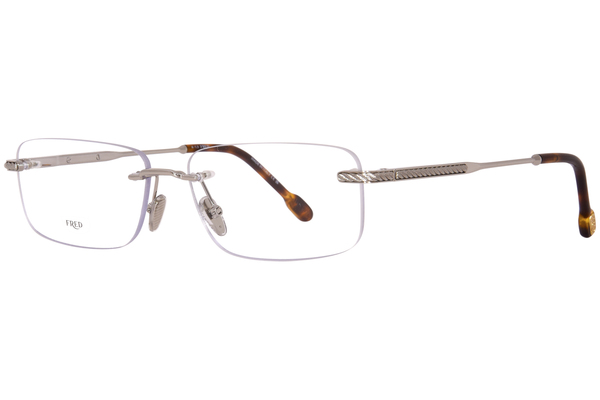  Fred FG50018U Eyeglasses Rimless Rectangle Shape 