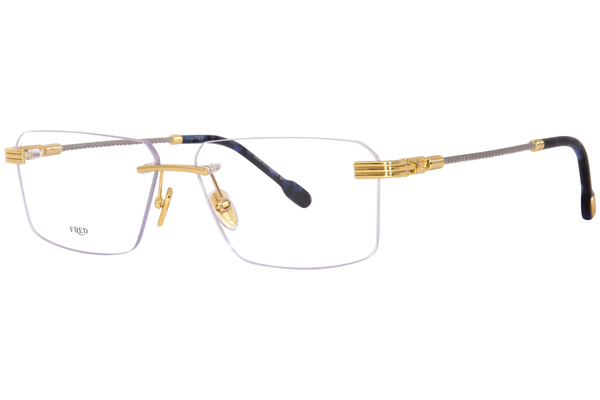 Fred FG50032U Eyeglasses Men's Rimless Rectangle Shape