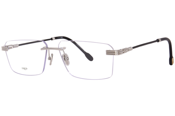 Fred FG50032U Eyeglasses Men's Rimless Rectangle Shape