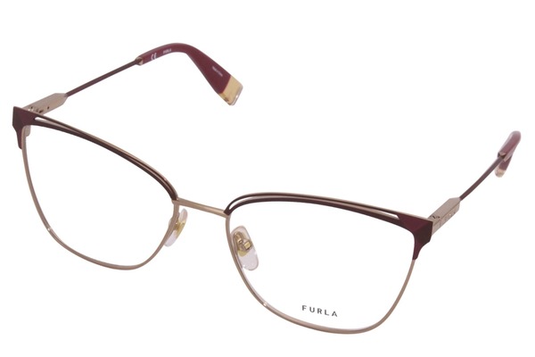 Furla VFU396 Eyeglasses Women's Full Rim Cat Eye Optical Frame