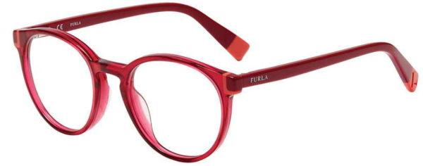  Furla VFU194 Eyeglasses Women's Full Rim Round Shape 