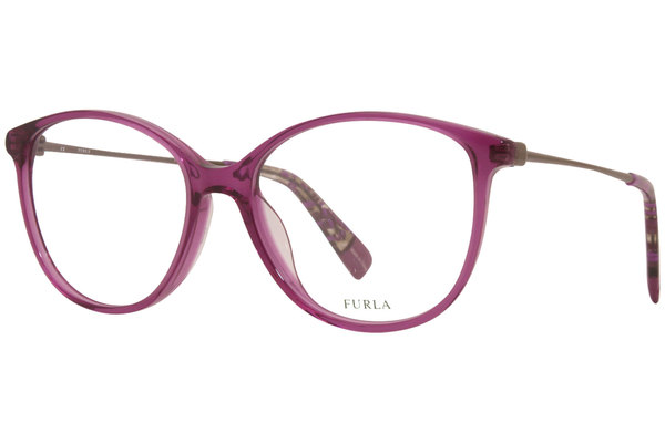 Furla VFU201 Eyeglasses Women's Full Rim Cat Eye Optical Frame