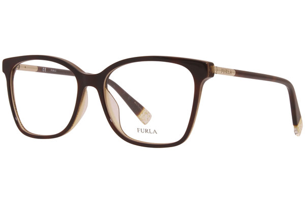 Furla VFU248 Eyeglasses Women's Full Rim Round Optical Frame