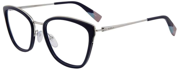  Furla VFU253 Eyeglasses Women's Full Rim Butterfly Shape 