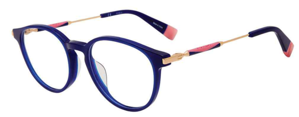 Furla VFU297 Eyeglasses Women's Full Rim Round Optical Frame