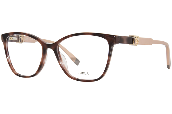  Furla VFU352 Eyeglasses Women's Full Rim Cat Eye 