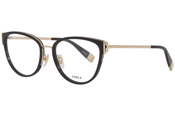  Furla VFU444 Eyeglasses Women's Full Rim Cat-Eye Optical Frame 