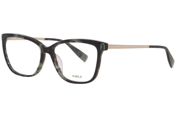  Furla VFU496 Eyeglasses Women's Full Rim Cat-Eye Optical Frame 