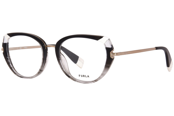  Furla VFU500 Eyeglasses Women's Full Rim Cat Eye 