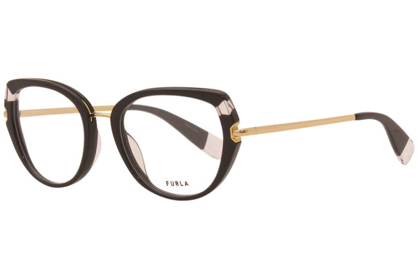  Furla VFU500V Eyeglasses Women's Full Rim Cat-Eye Optical Frame 