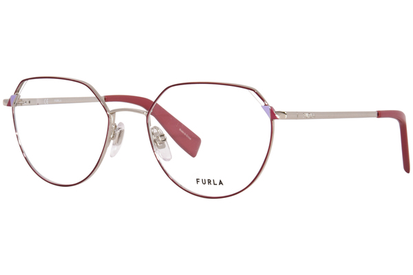  Furla VFU502 Eyeglasses Women's Full Rim Oval Shape 