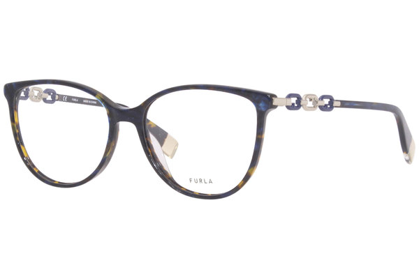 Furla VFU541 Eyeglasses Women's Full Rim Cat Eye Shape