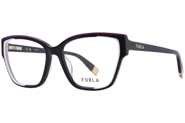  Furla VFU718 Eyeglasses Women's Full Rim Cat Eye 