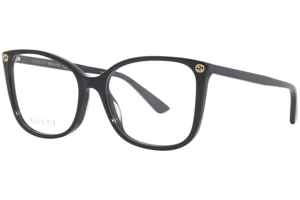 Gucci GG0026O Eyeglasses Women's Full Rim Cat Eye | EyeSpecs.com