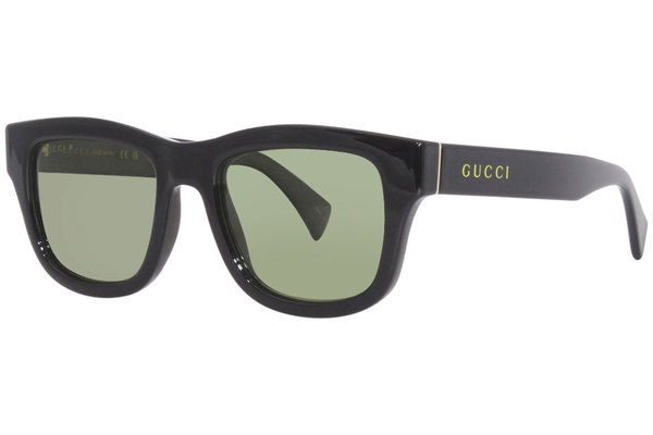Gucci GG1135S 001 Sunglasses Men's Black/Polarized Green Square Shape ...
