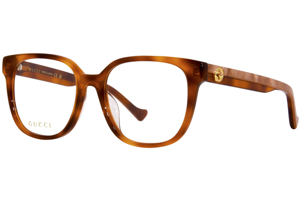 Gucci GG1305OA Eyeglasses Women's Full Rim Square Shape | EyeSpecs.com