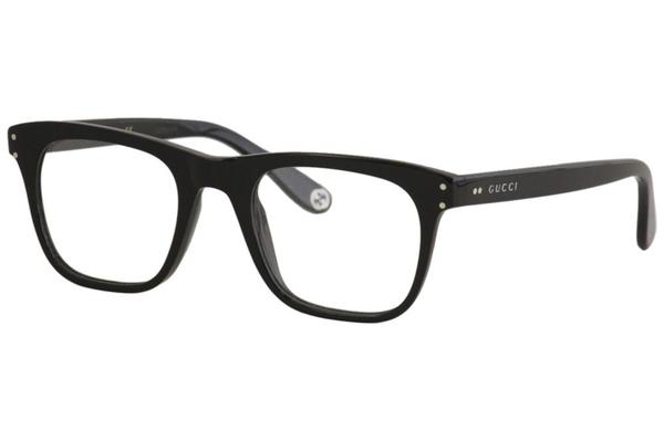  Gucci Men's Eyeglasses Gucci-Logo GG0476O GG/0476/O Full Rim Optical Frame 