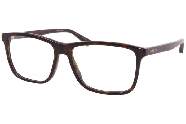  Gucci Web GG0407O Eyeglasses Men's Full Rim Rectangular Optical Frame 