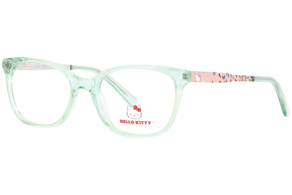 Hello Kitty HK348 Eyeglasses Girl's Full Rim Rectangle Shape