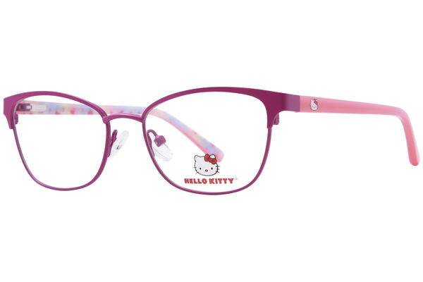 Hello Kitty HK371 Eyeglasses Youth Kids Girl's Full Rim Round Shape