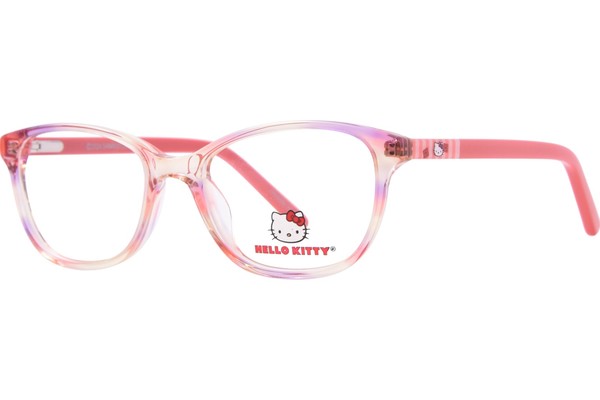 Hello Kitty HK372 Eyeglasses Youth Kids Girl's Full Rim Round Shape