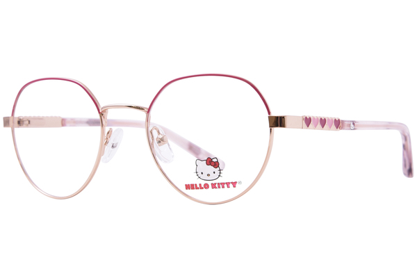  Hello Kitty HK374 Eyeglasses Youth Kids Girl's Full Rim Oval Shape 