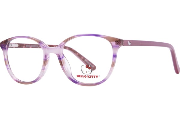 Hello Kitty HK375 Eyeglasses Youth Kids Girl's Full Rim Round Shape