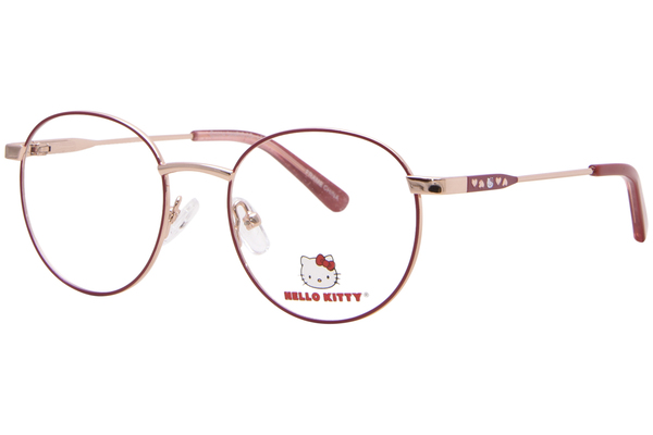 Hello Kitty HK376-1 Eyeglasses Youth Kids Girl's Full Rim Round Shape