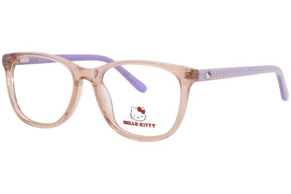  Hello Kitty HK381-1 Eyeglasses Youth Kids Girl's Full Rim Rectangle Shape 