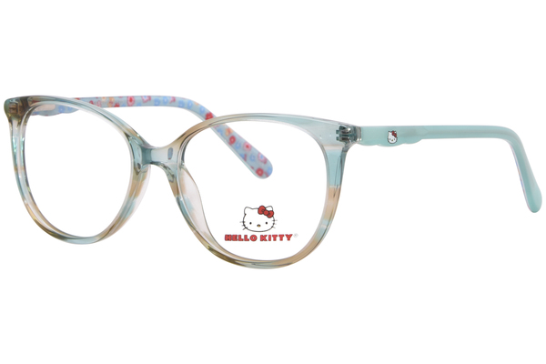 Hello Kitty HK383 Eyeglasses Youth Kids Girl's Full Rim Round Shape