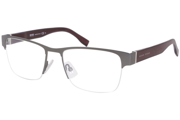  Hugo Boss 0770/N Eyeglasses Men's Half Rim Rectangular Optical Frame 