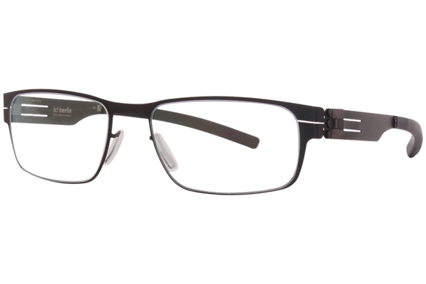  IC! Berlin Rast Eyeglasses Men's Full Rim Rectangle Shape 