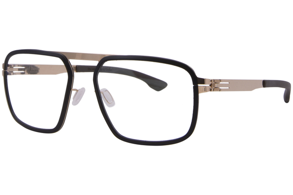  Ic! Berlin Rhodium Eyeglasses Men's Full Rim Square Shape 