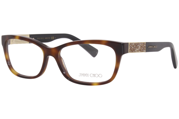  Jimmy Choo JC110 Eyeglasses Women's Full Rim Rectangle Shape 