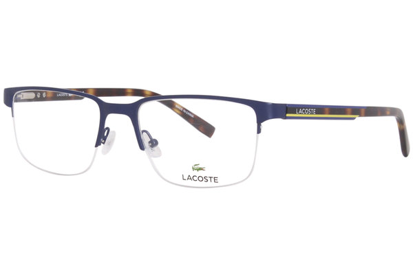  Lacoste L2279 Eyeglasses Men's Semi Rim Rectangle Shape 