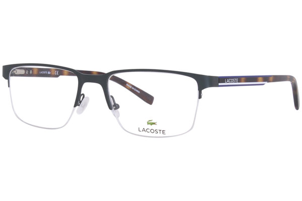  Lacoste L2279 Eyeglasses Men's Semi Rim Rectangle Shape 