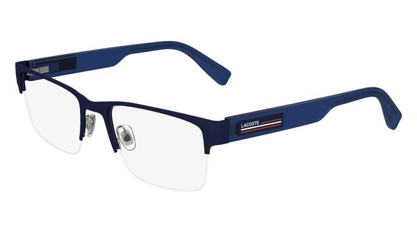 Lacoste L2299 Eyeglasses Men's Semi Rim Rectangle Shape