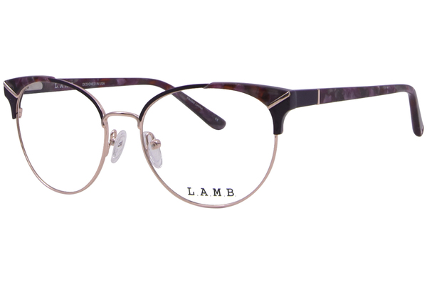  L.A.M.B. LA120 Eyeglasses Women's Full Rim Round Shape 