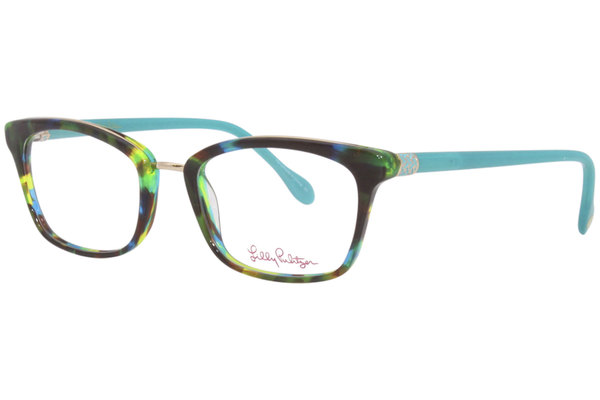  Lilly Pulitzer Bellmont Eyeglasses Women's Full Rim Rectangular Optical Frame 