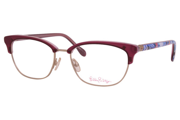  Lilly Pulitzer Crawford Eyeglasses Women's Full Rim Cat Eye Optical Frame 