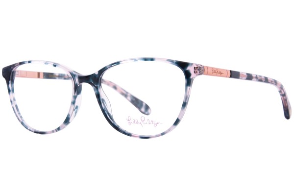  Lilly Pulitzer Fuller Eyeglasses Women's Full Rim Round Shape 