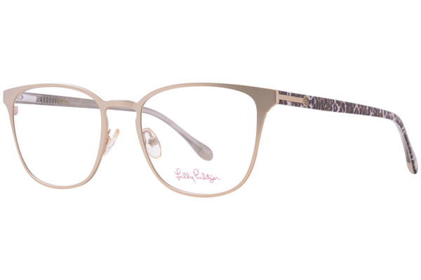  Lilly Pulitzer Gretchen Eyeglasses Women's Full Rim Square Shape 