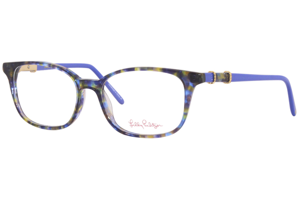  Lilly Pulitzer Lantana Eyeglasses Women's Full Rim Rectangle Shape 